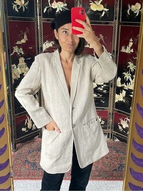 90s Donna Karan Linen Blazer